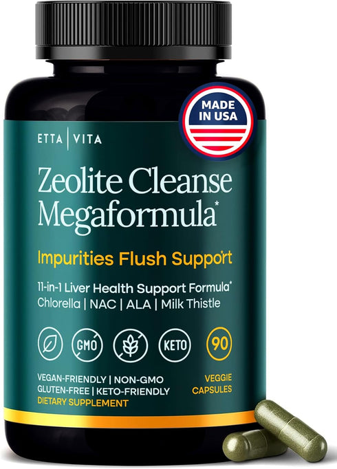 Liver Cleanse Detox & Repair - Microplastics Detox & Zeolite Supplement for