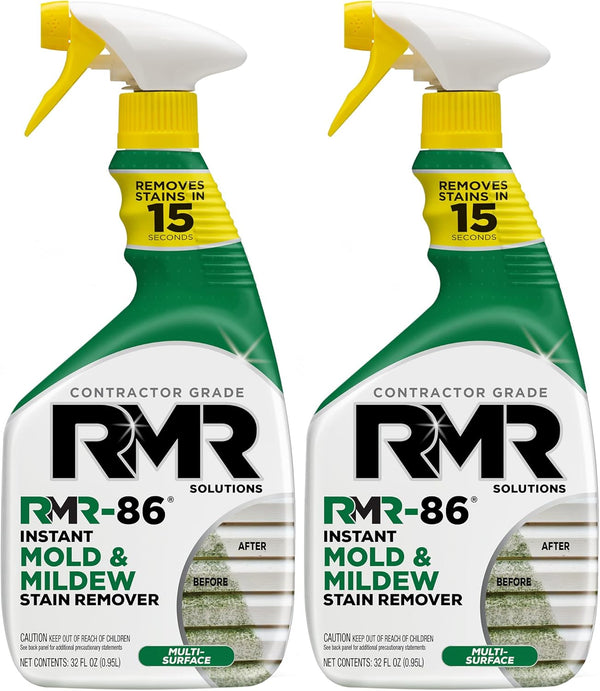 RMR-86 Instant Mold and Mildew Stain Remover Spray | Scrub Free Formula, 2 Pack, 32 oz