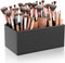 HIIMIEI Black Makeup Brush Holder - Acrylic Organizer with 6 Slots for Vanity Countertop Storage