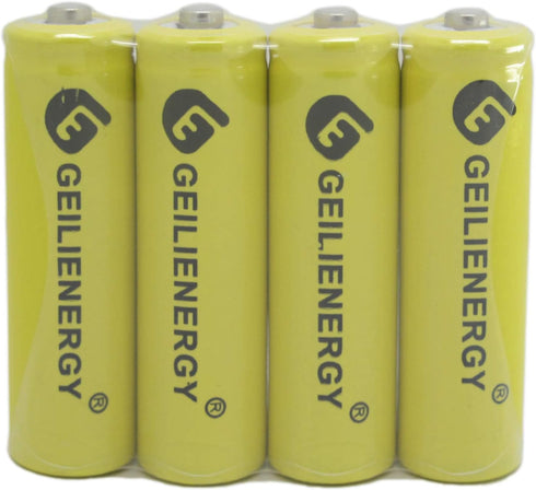 GEILIENERGY 8 PCS Solar Light AA NiCd 600mAh 1.2V Rechargeable Batteries