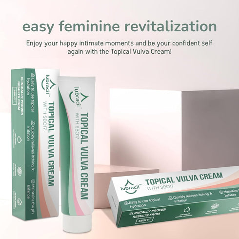 Omega-7, 1.76 Oz, 2 Pack Topical Vulva Cream - Daily Feminine Care Moisturizer Helping with Vaginal Dryness, Burning