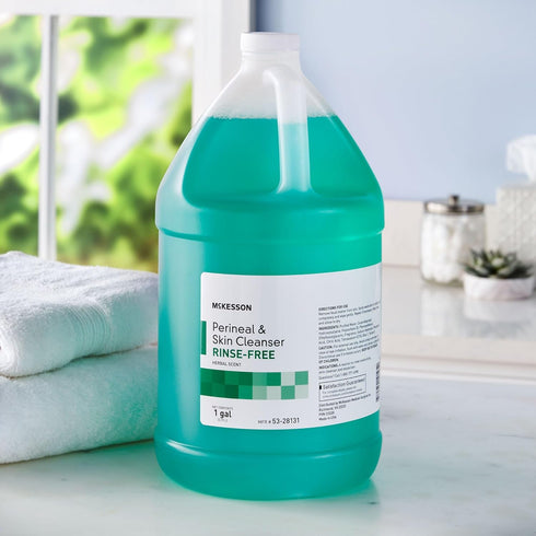 McKesson Perineal Skin Cleanser, Rinse-Free, Herbal Scent, 1 gal, 1 Count