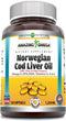 Amazing Omega Norwegian Cod Liver Oil, 1250 mg, 120 Softgels Supplement in Fresh Orange Flavor