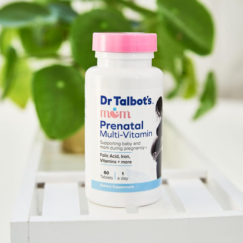 Dr. Talbot's Mom Prenatal Multi-Vitamin Supplement - Folic Acid, Iron, Vitamins, and More - 60 Tablets