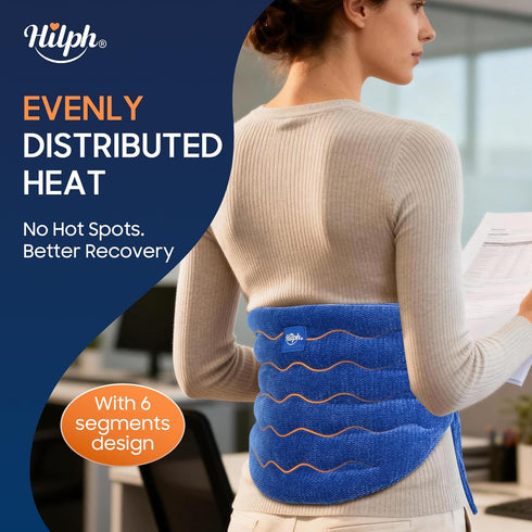 Pack Hilph Heating Pad for Back Microwavable, Extra Large Microwave Heated with Moist Heat for Lower Back Pain Relief