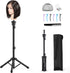 Relx Adjustable Wig Head Stand, Mannequin Tripod for Cosmetology Hairdressing Training