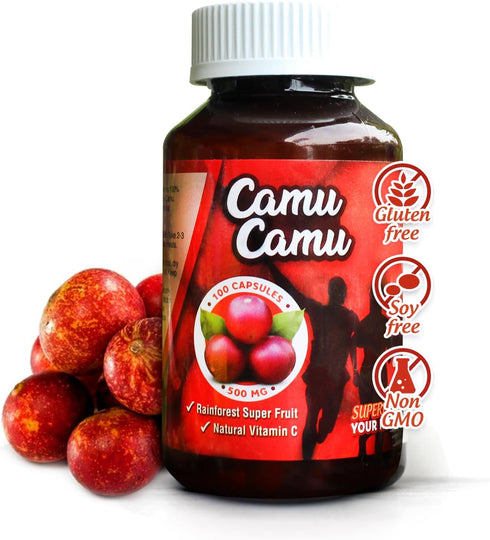 Sikyriah Camu Camu Capsules, 1000mg High Vitamin C Source, Immune System Support Pills, Non-GMO Gluten Free