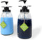 Besuerte Laundry Room Liquid Detergent Dispenser - Two 50oz Refillable Glass Mason Jar Containers with Pump