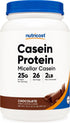 Nutricost Casein Protein Powder 2lb Chocolate - Gluten Free, Non-GMO Micellar Casein