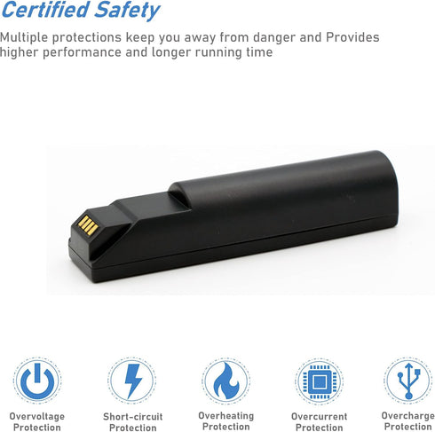 Replacement Battery for Honeywell 3820 3820i 4820, 3400mAh fits Part No 013283 100000495
