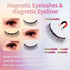 Natural Magnetic Eyelashes with Eyeliner, 3 Pairs 3D Short False Lashes Kit - No Glue Needed