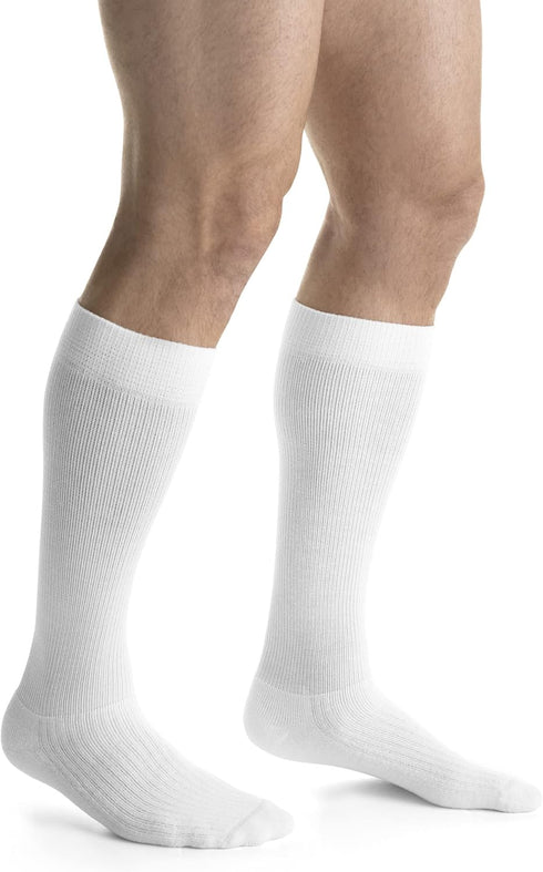 JOBST Activewear Knee High Compression Socks, 20-30 mmHg, Small, Cool White