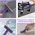 Oiyaku Lightweight Scraper Cleaning Brush with Hard Bristles and Built-in Garbage Holder, Multi-Surface Cleaner