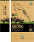 Natural Dental Floss Picks (300 Count), Plant Based, PETA Approved Vegan, Eco Friendly, Sustainable Flossers - Charcoal