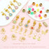NAISKA 148Pcs Gold Hair Jewelry for Braids Colorful Crystal Stone Loc Dreadlocks Braid Accessories Butterfly Star Pendant Hair Beads Hair Rings Cuffs for Women Girls Hairstyle Decoration