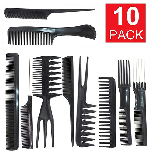 Magic 10 Piece Professional Styling Comb Set in Black
