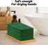 KAMMAK 100 Pack (16.5 16.5 inch) Green Napkin Disposable Cloth Like Dinner Paper Napkins with Pocket Folded Guest Hand
