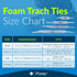TIDI Posey Foam Trach Tie, Large, 1 Package of 12 Ties for Tracheostomy Tube