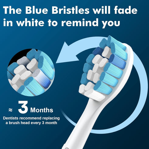 Electric Toothbrush Replacement Heads for Philips Sonicare, Compatible with G2 C1 C2 (4 Packs)