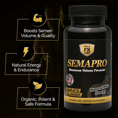 Semapro 60 (1 Extreme Semen Volumizer and Male Energy Formula - All Natural Endurance, Stamina & Semen Health - caps