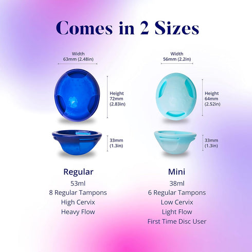 Menstrual Disc Reusable, Silicone Menstrual Disc, Comfortable Period Disc, Easy to Use & Extract, Simple to Clean