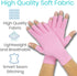 Vive Pink Arthritis Hand Compression Gloves - Comfortable Fit for Men and Women, Open Finger for Pain Relief