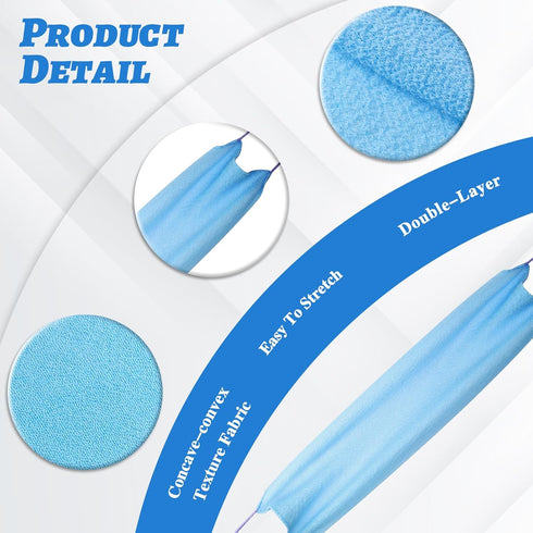 2Pcs Back Scrubber Body Bath Pull Strap Scrubber with Handles - Nylon Exfoliating Washcloth for Skin