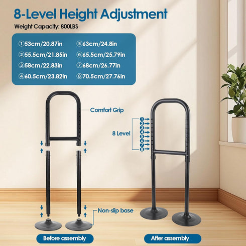 ZESTEFY 8 800lb Stand Assist Aid for Elderly, Level Height Adjustable Standing Assist Devices, Capacity Standing Aids