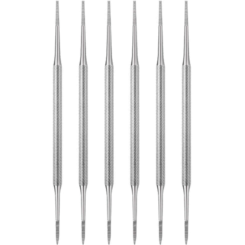 Mudder 6 Pack Ingrown Toenail Files, Double Sided Toenail Lifters, Stainless Steel Manicure Tools