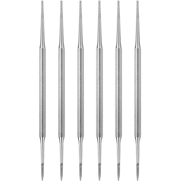 Mudder 6 Pack Ingrown Toenail Files, Double Sided Toenail Lifters, Stainless Steel Manicure Tools