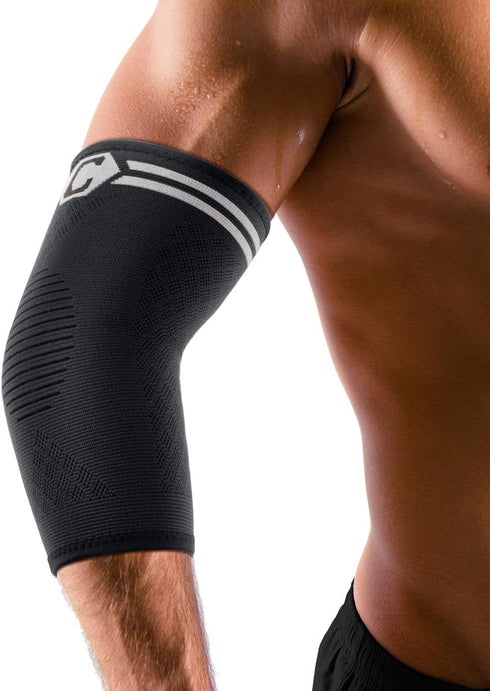 CAMBIVO 2 Pack Elbow Brace for Tendonitis, Compression Support Sleeve for Golfers Elbow Pain Relief, Arthritis (Grey,
