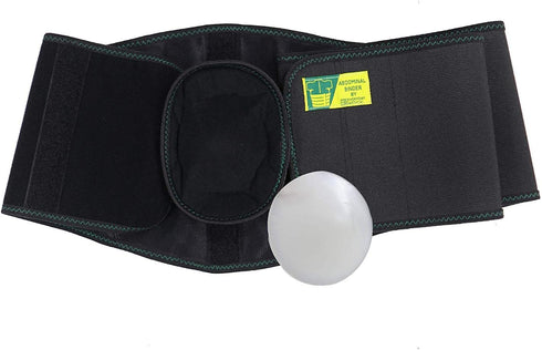 Ergonomic Umbilical Hernia Belt, Abdominal Binder for Hernia Support, Ventral Hernia Strap with Compression Pad,
