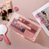 Pink Makeup Storage - Tackle Box for Women with Handle, Portable 3 Layers Makeup Case Organizer for Home.