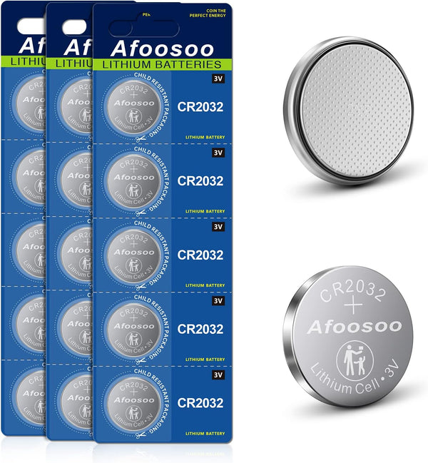 CR2032 Lithium 3V Coin Batteries, 5 Pack, Compatible with Apple Air Tag, Key Fob, Garage Door Opener