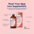 Flora Iron with B-Vitamin Complex - Non-Constipating Liquid Iron Supplement, 15-oz. Glass Bottle