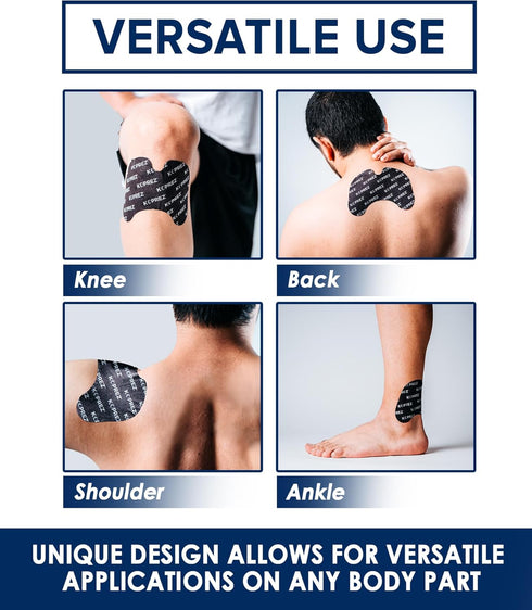 Pain Relief Patches (12 Count) - Knee Pain Relief Patch, Back Pain Patch, Heat Patch for Muscle Pain Relief