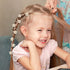 YISSION 20Pcs Mini Flower Hair Clips, Rhinestone Small Flower Hair Claw Clips for Girls & Women
