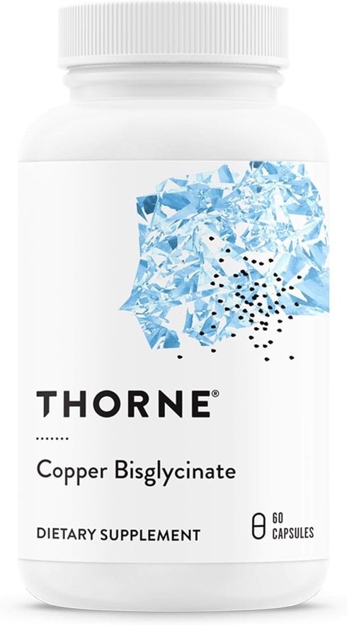 Thorne Copper Bisglycinate - 60 Capsules, Well-Absorbed Trace Mineral Supplement