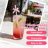 Psiriol 30pcs 7.7inch Pink Bow Straw, Pink Paper Straws, Disposable Cute Paper Straw, Wedding, Picnic, Birthday, Party