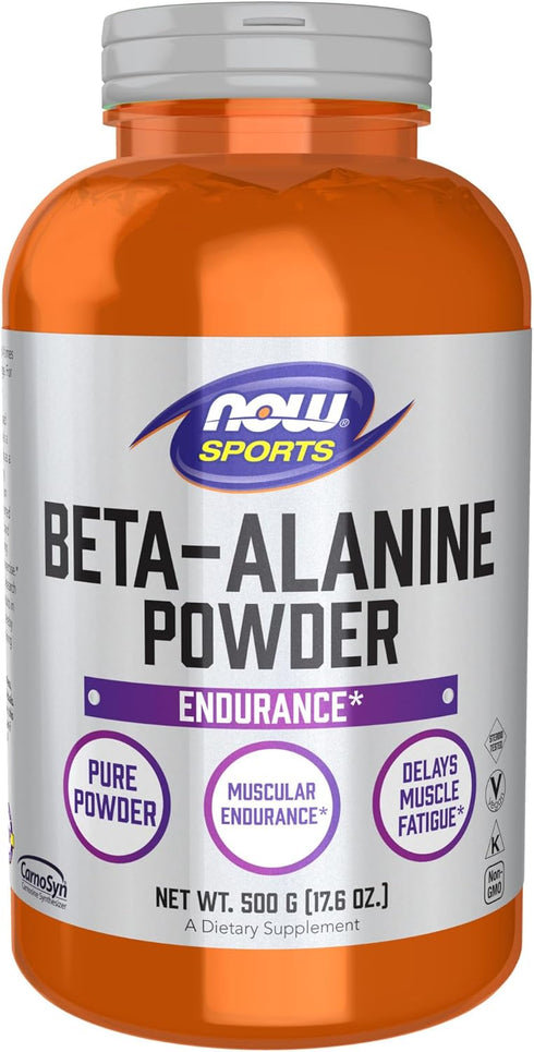 NOW Foods Sports Nutrition Beta-Alanine Pure Powder, 2,000 mg, 500 Grams
