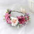 Vivivalue Women Flower Crown, Girl Flower Headband, Floral Headpiece Halo for Wedding Party Photos