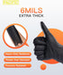 PACIFIC PPE 6-mil Black Nitrile Disposable Gloves, Food-Safe, Powder-Free, Cleaning, Textured Fingertips, Latex-Free,