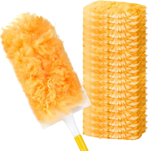 360° Duster Refills Kit for Swiffer Duster, 25 Pack & 1 Handle, Multi-Surface Dusters with 4X Microfibers