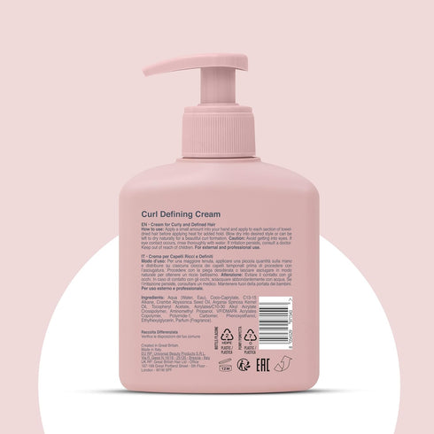 Curl Defining Cream - Volumizing Effect, Anti-Humidity Frizz Control - 8.45 oz, Enhances Coils & Movement