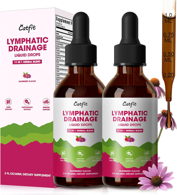 Lymphatic Drainage Supplements Drops for Immune, Lymph System Support, Cleanse & Detox,