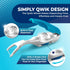 QWIK Dental Flosser | Click-to-Use, Reusable & Refillable | Pre-Loaded Floss with Travel Cover | Easy Flossing