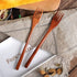 Wooden Spoon Fork Knife Eating Flatware Set - Portable Utensil Set with Case, Reusable Wooden Cutlery, 2 Spoons, 2