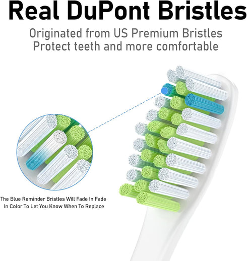 Replacement Toothbrush Heads for Ultra Plaque Control & Whitening, Diamantine-Clean Brush Heads for Philips Sonicare, 4