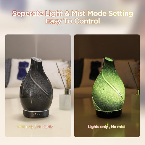 inrorans 160ml 7-Color Star River Aromatherapy Diffuser - Ultrasonic Essential Oil Diffuser with LED Night Light, Cool