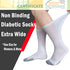 SYOLLAVE 6 Diabetic Socks Extra Width Non Binding Neuropathy Super Wide Bariatric Sock for Men Women Pairs Large Size